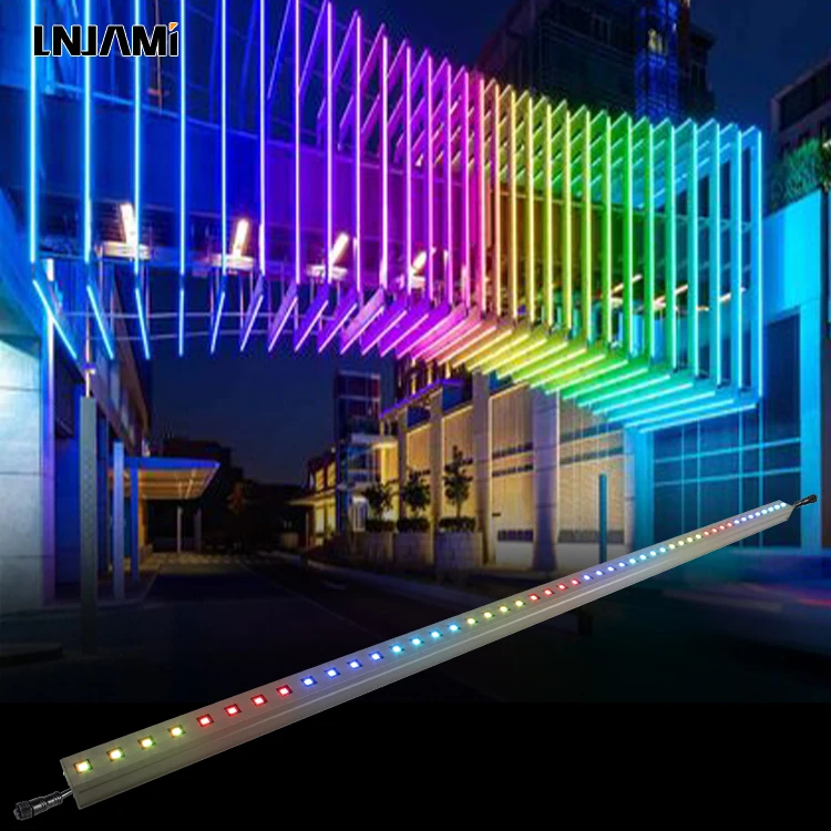 LNJAMI DMX IP65 Waterproof Linkable LED Linear RGB Facade Light For Outdoor Building Landscape