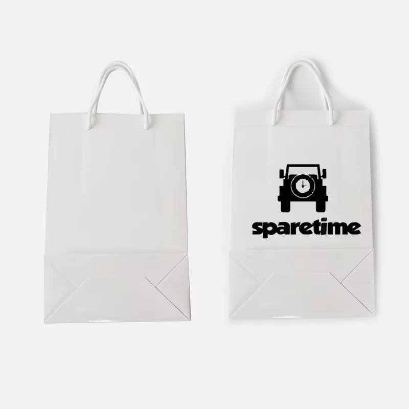 A4 Sublimation Blanks Ivory Board Paper Tote Shopping Bag Custom