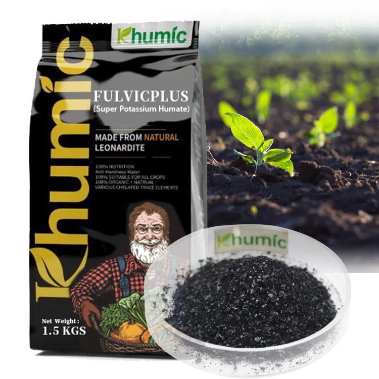 high purity potassium humate, humic acid,  fulvic acid organic fertilizer
