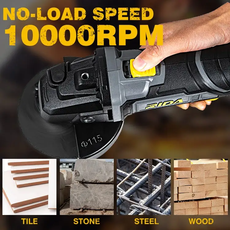RIDA portable Wood Steel Metal Cutting Machine Handheld Electric Angle Grinder