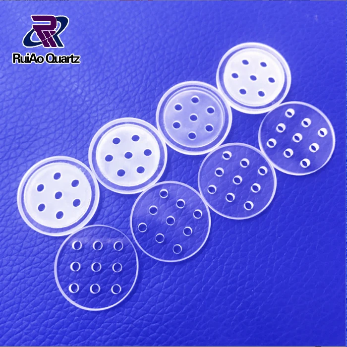 Quartz plate with multibore for laboratory water swirling device high precision material 99.999% sio2