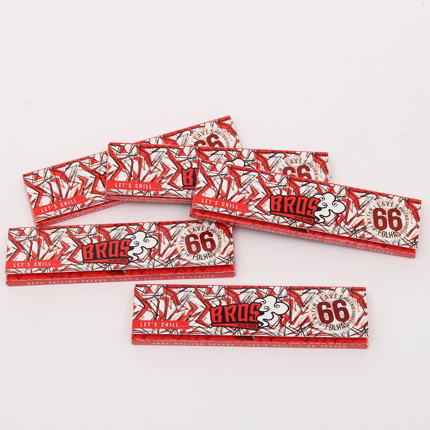 Bros 66 red smoke paper organic smoking rolling paper  tobacco rolling paper custom brand