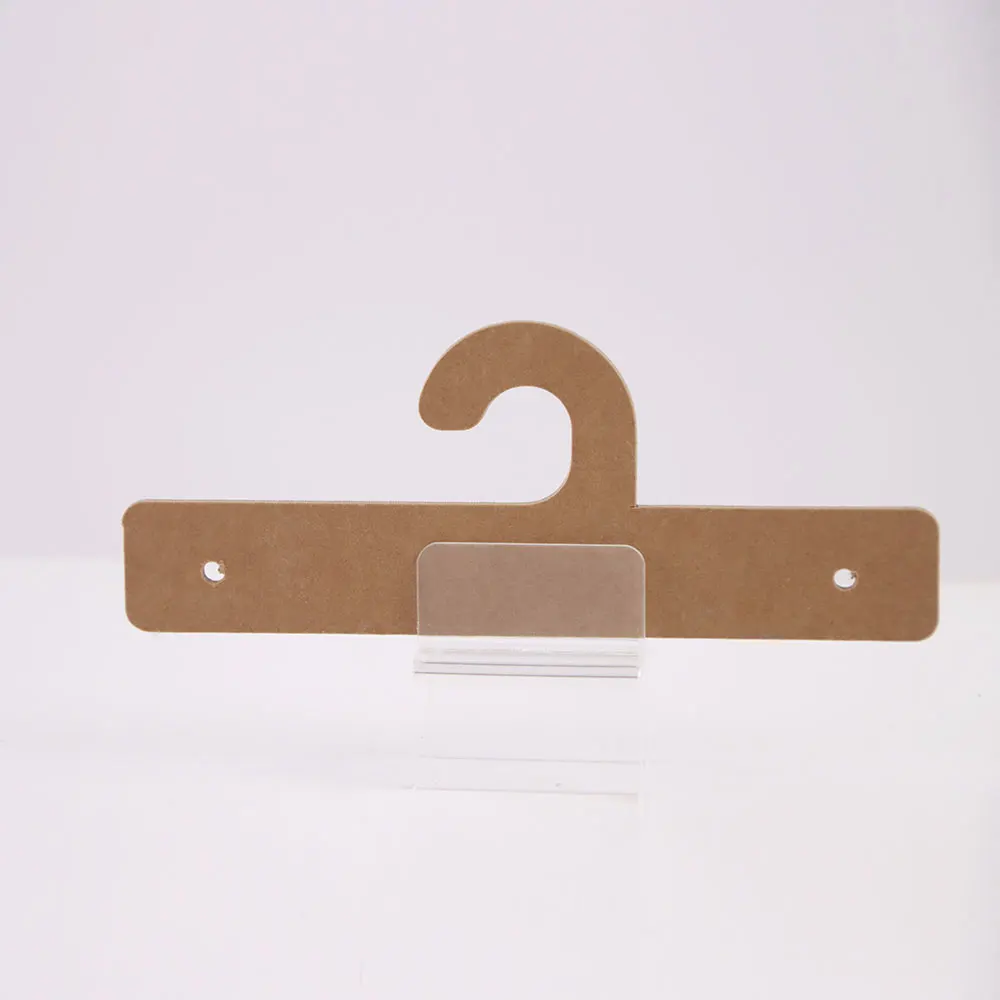 Custom logo retail degradable natural cardboard paper scarf hanger factory recycled cardboard display bandana hanger