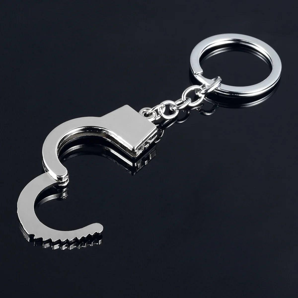 Factory Wholesale Personalized Handcuffs Keychain Zinc Alloy Car Metal Key Ring