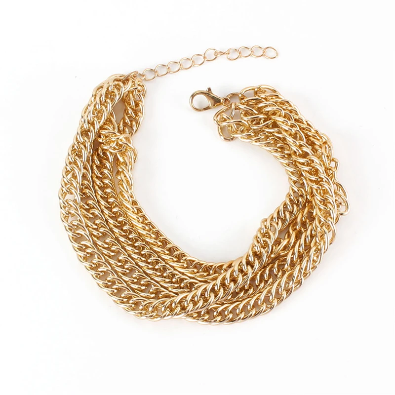 2023 Latest Pumps Shoes Multi-Layer Fashion Metal Chain High Heels Sexy Anklet For Women