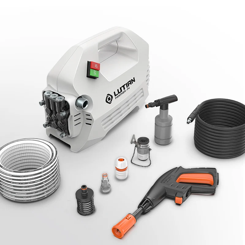 Wide cleaning range Commercial Pump Car Washer Equipment 1500W Portable Car Washer