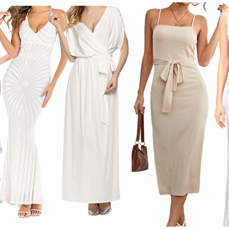 Custom Evening Summer Simple Sexy Lace Mermaid All White Dress Women Elegant Formal Long Maxi Party White Dress Womens Dresses