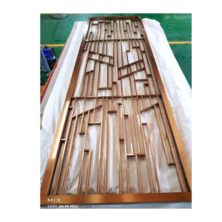 Custom Pattern Carving Room Partition Home Living Metal Room Divider Restaurant Partition Galvanic Metal Partition
