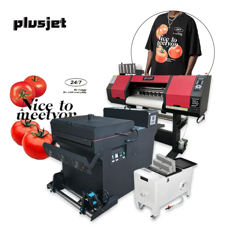 Plusjet Digital Dual Head Xp600 Print Head T-shirt Printing Machine A1 A2 Impresora with Shaker and Dryer Dtf Printer