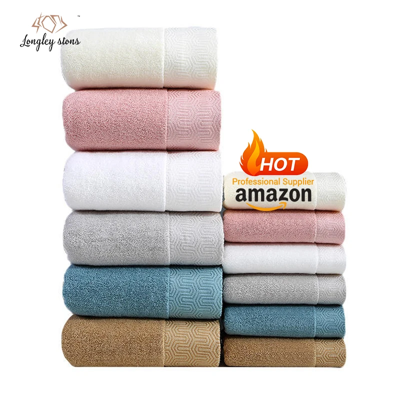 Wholesale cotton serviette de bain 100% coton seche serviette serviette personalise soft quality bath towels