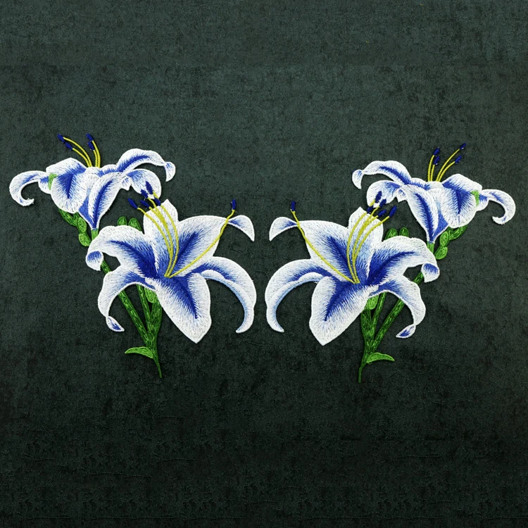 Прямые продажи с фабрики, индивидуальные нашивки для одежды, нашивки с вышивкой на заказ, Индивидуальные Дизайнерские нашивки с цветами