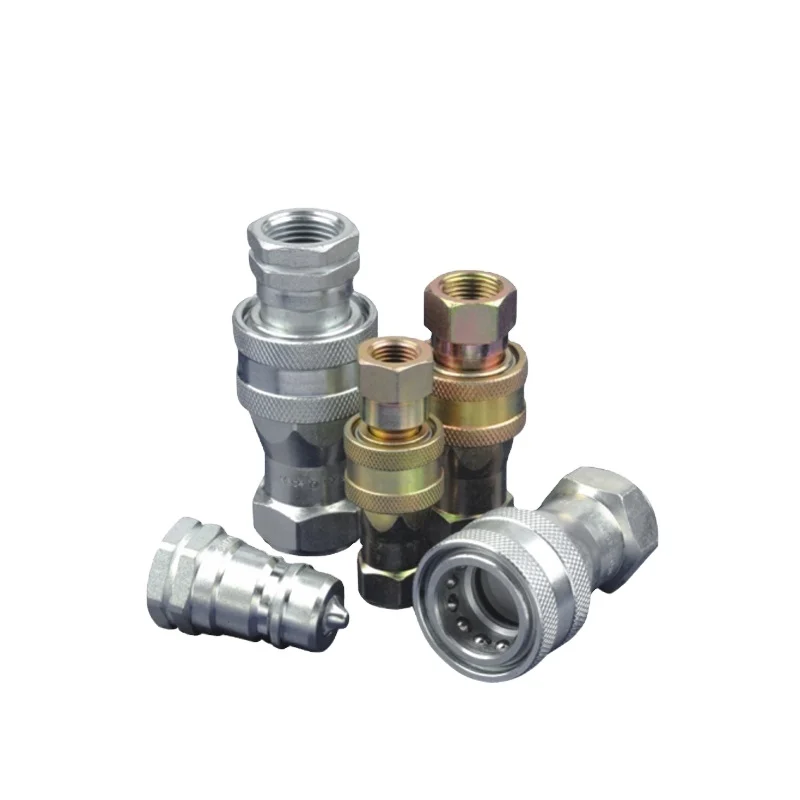 Stainless Steel High Pressure Flat Face Hydraulic Hose Fittings with Quick Coupler for Industrial Applications