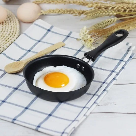 Лидер продаж Amazon чугунная мини сковорода 12 см мини-Сковорода утолщенная без покрытия антипригарная
