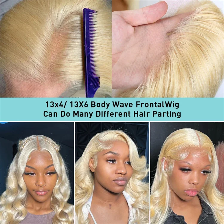 High Quality Vietnamien Human Hair Wigs Vendor, Raw 613 Blonde Color Human Hair 13X4 613 Raw Body Wave Wigs For Women