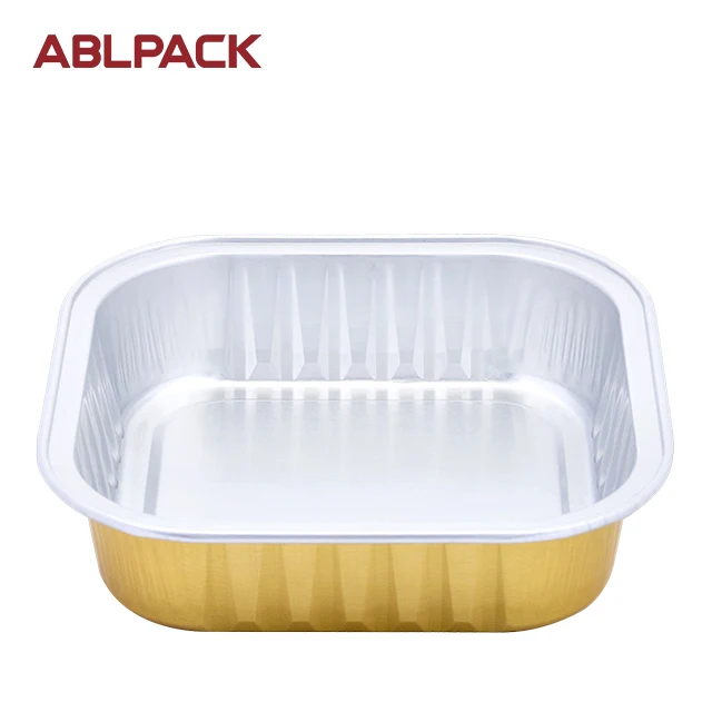 Оптовая продажа, Пищевые Инструменты для торта, Упаковочная Пищевая упаковка, чашка для выпечки, 100 мл, 3,3 унций, квадратные контейнеры из алюминиевой фольги
