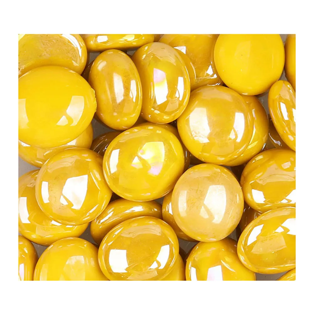 Mosaic Tiles Flat Glass Marbles DIY Glass Nuggets Pebbles Shape Glass Stone diy material