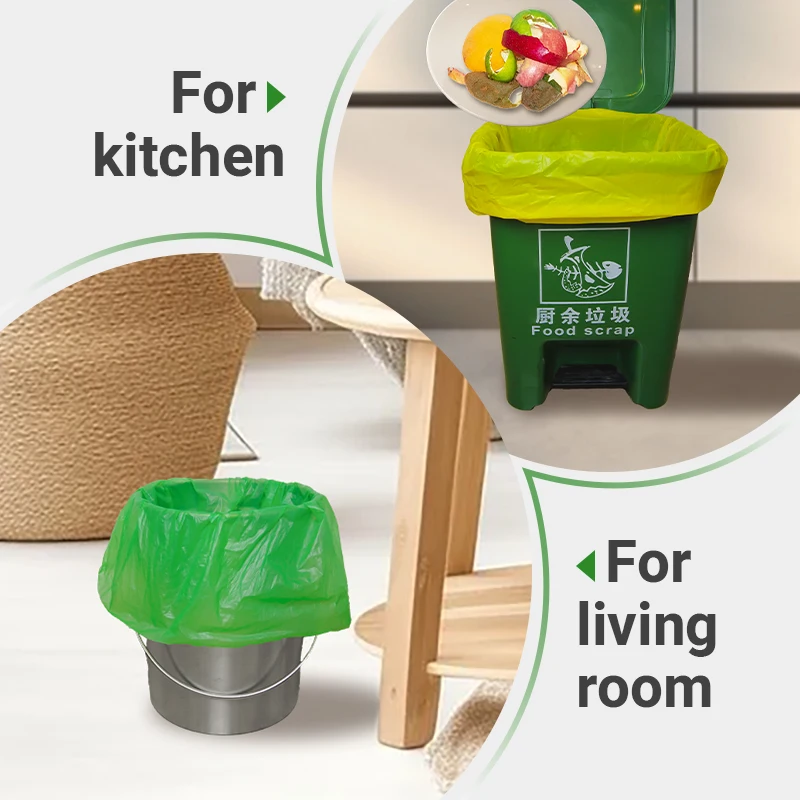 100% Biodegradable Garbage Bag Cleaning Scented Biodegradable Trash Bags Compostable Kitchen Tall Rubbish Bag