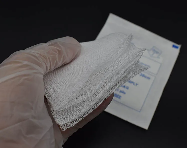 Surgical 100% Cotton sterile gauze swab compresse 30cmx30cm 16ply folded gauze