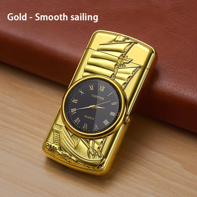 DEBANG Luxury Lighter Creative New Products Most Popular Blue Flame Watch design Windproof Lighter