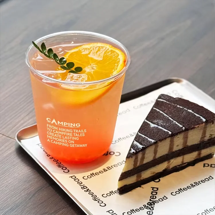 Clear Plastic CupsDisposable Crystal Drinking Cups,PET Plastic Party Cups With Lid for Wine,Juice,Iced Coffee and Cold Drinks