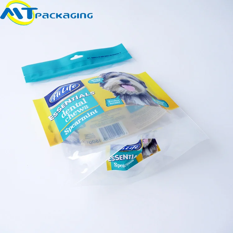 Food Grade laminated plastic stand up Pet cat food bags