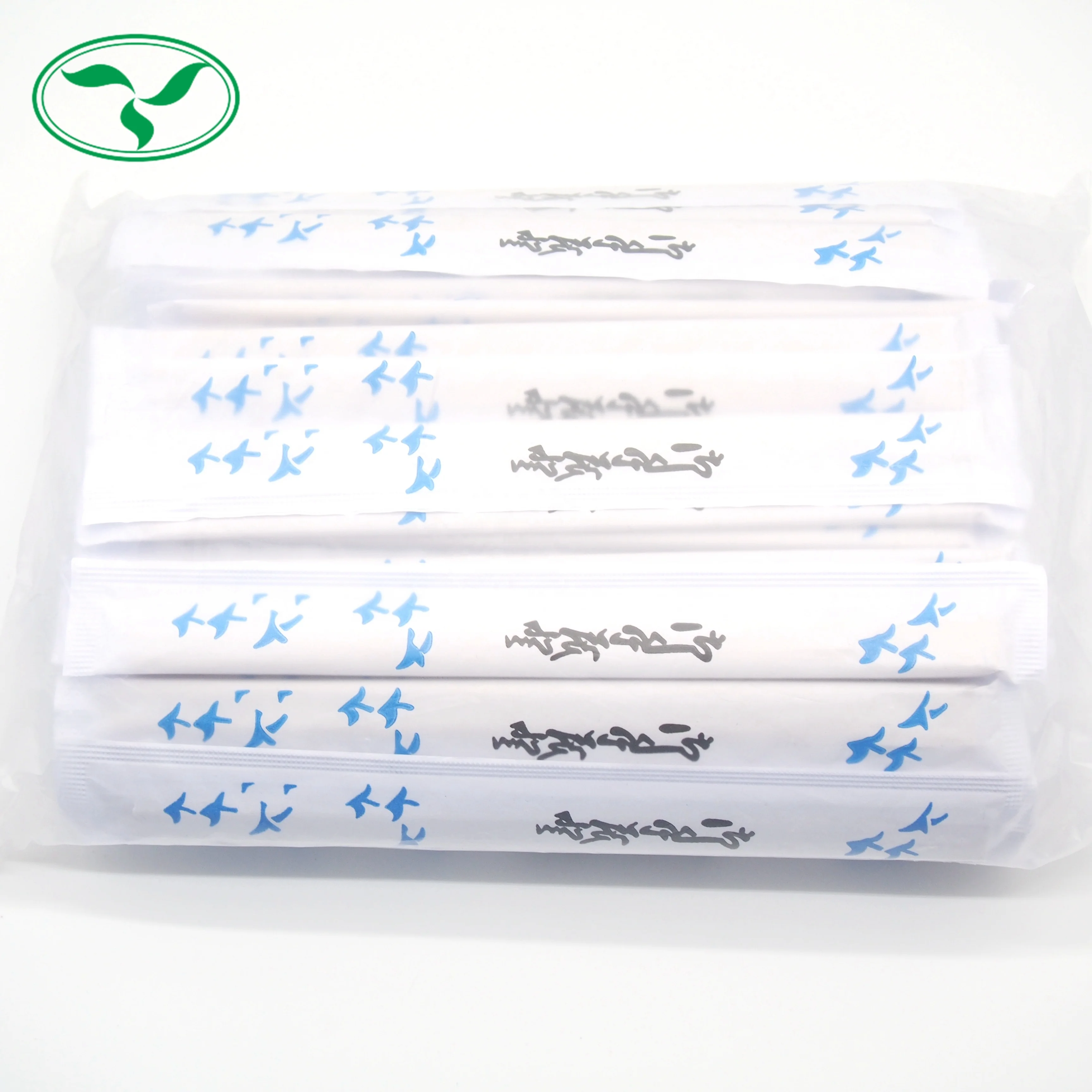 Disposable Take Away Food Chopsticks Bamboo Twins Tensoge Round Square Chopstick With Custom Paper Cover