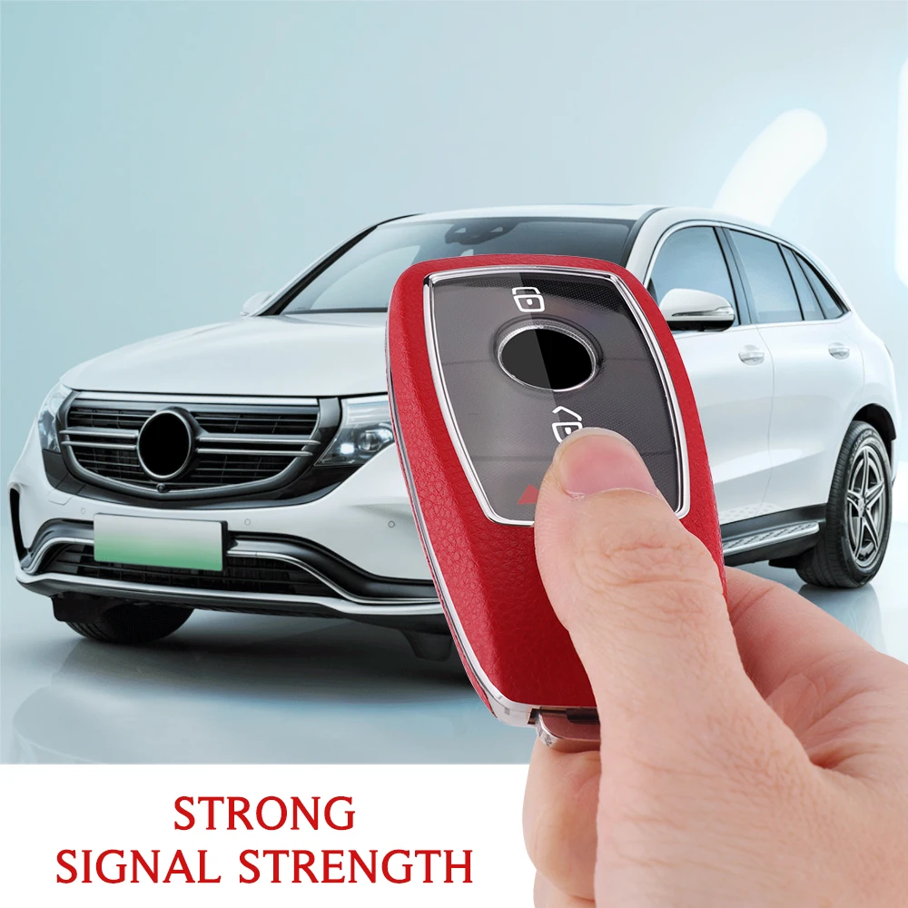 Car key case for benz key shells New E-Series S/C-class leather Smart remote key protection cover