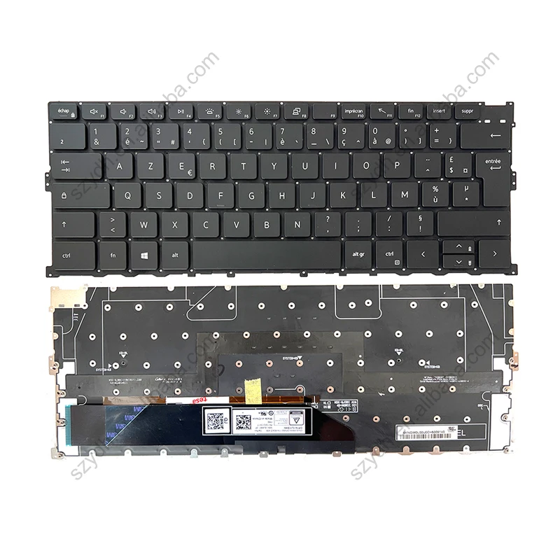New Original FR French Laptop Keyboard For DELL XPS 13 9300 9310 P117G 0JY8HN NSK-QJ0BC 0F PK132Q13A17 Backlit