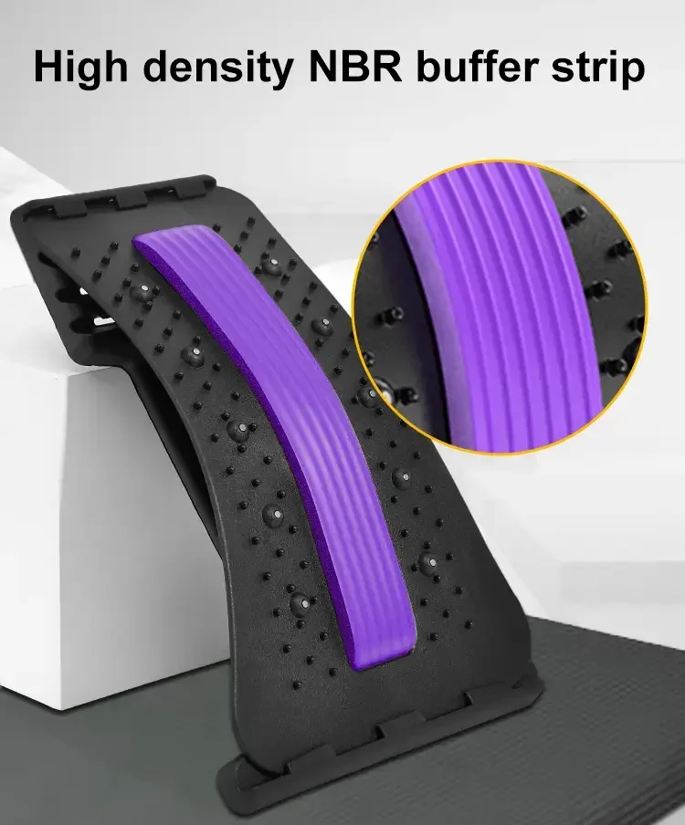 Lumbar Bone Brace Device Arched Therapy Massager Lower Back Cracker Stretcher