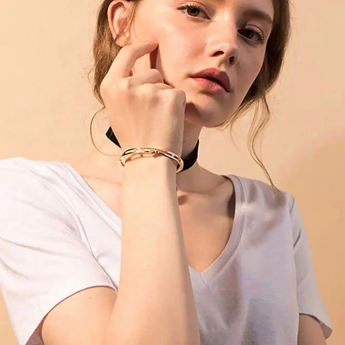 18K Gold Plated Bangles Bracelets For Women