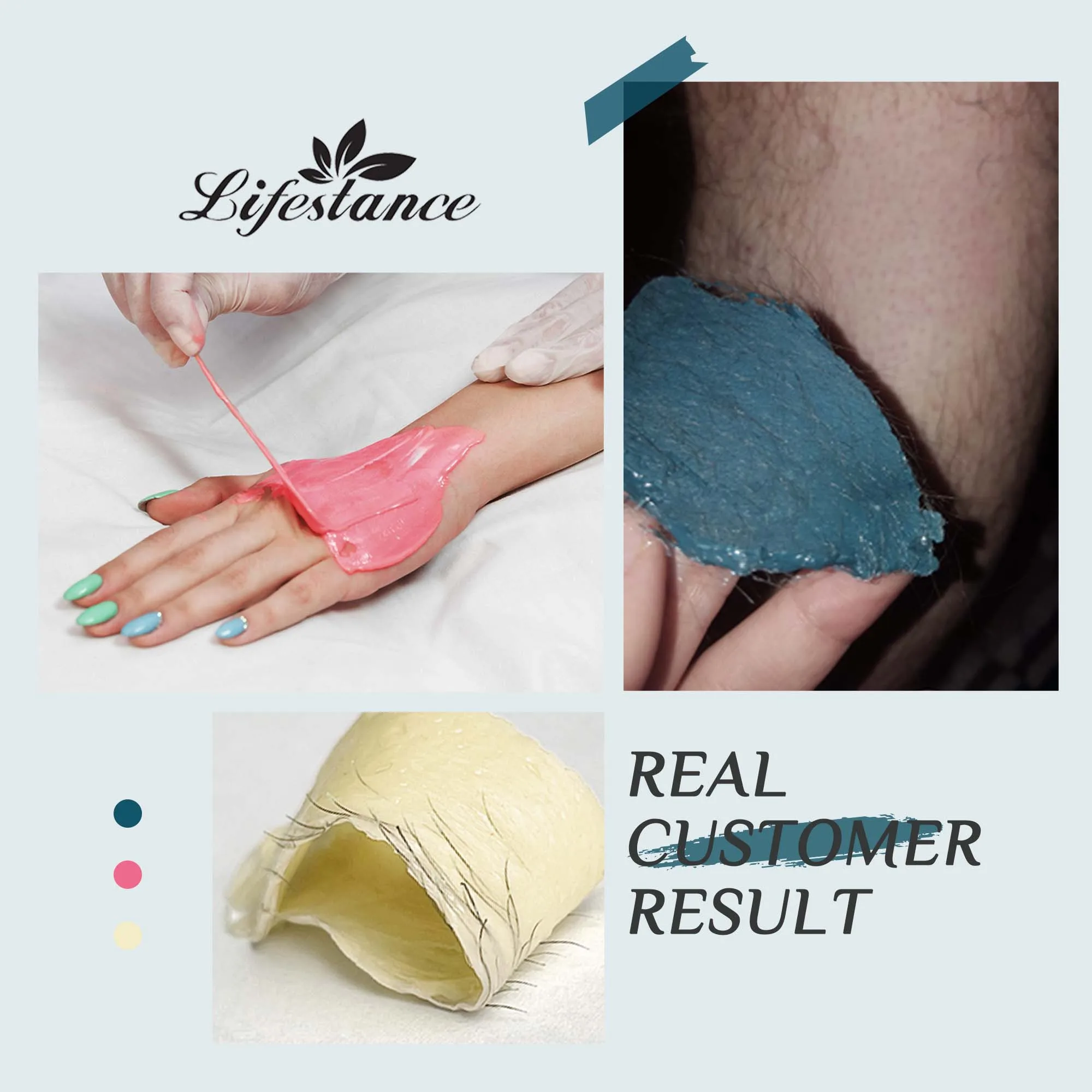 Lifestance  Pink Hard wax beans Free Sample wax for hair removal and depilator individual private label wax