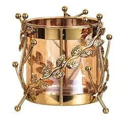 Gold luxury household decoration home accessories tabletop artifacts ornaments wedding decorative metal flower vase storage box