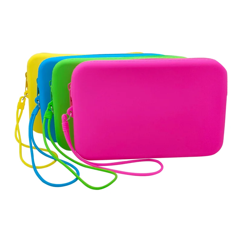 Premium Durable Silicone cosmetic bags Waterproof Coin Purse Bag Pouch Custom Logo For Mobile Phones And Makeup