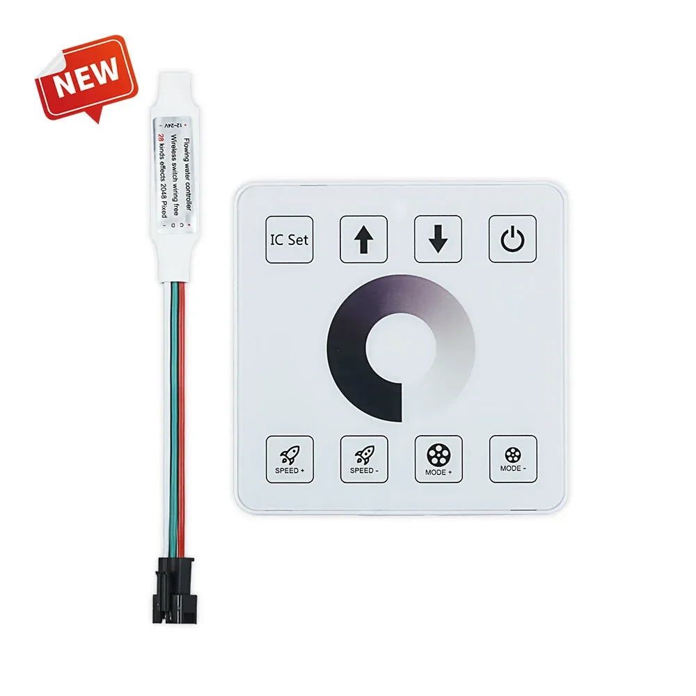 Touch Panel RF wireless Controller flowing water running led controller for chasing led strips dimmer Chasing Flowing Controller