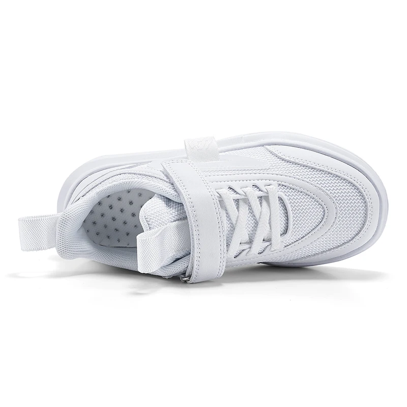 2022 Custom Kids Comfortable Flat Casual Sports Shoes Mesh Breathable Children Black White School Shoes Junior Girl Boy Sneakers
