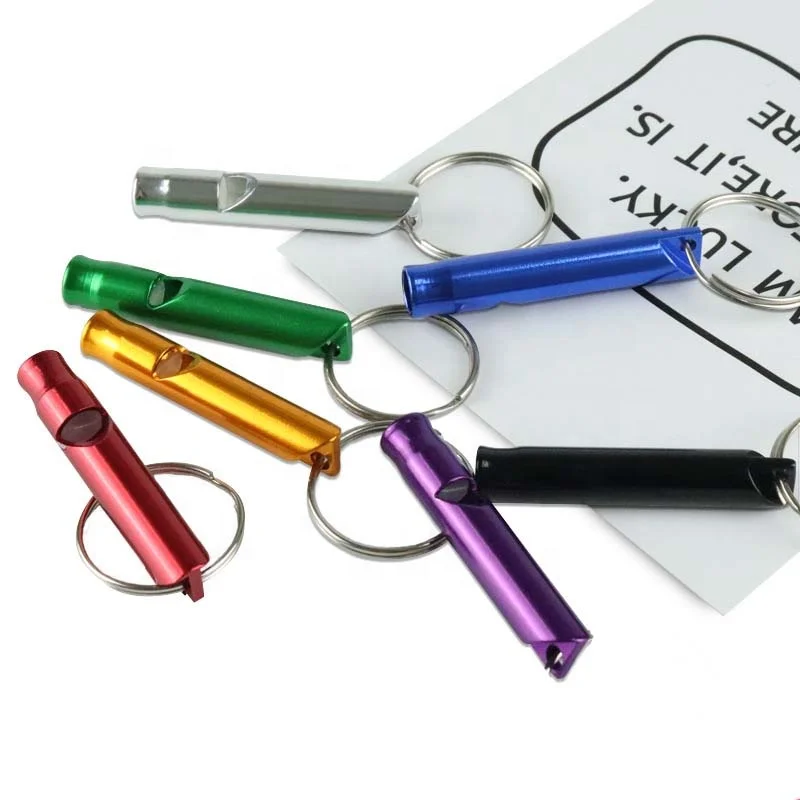 Hot Selling Aluminium Alloy Whistle Survival Metal Whistle for Outdoor Adventure