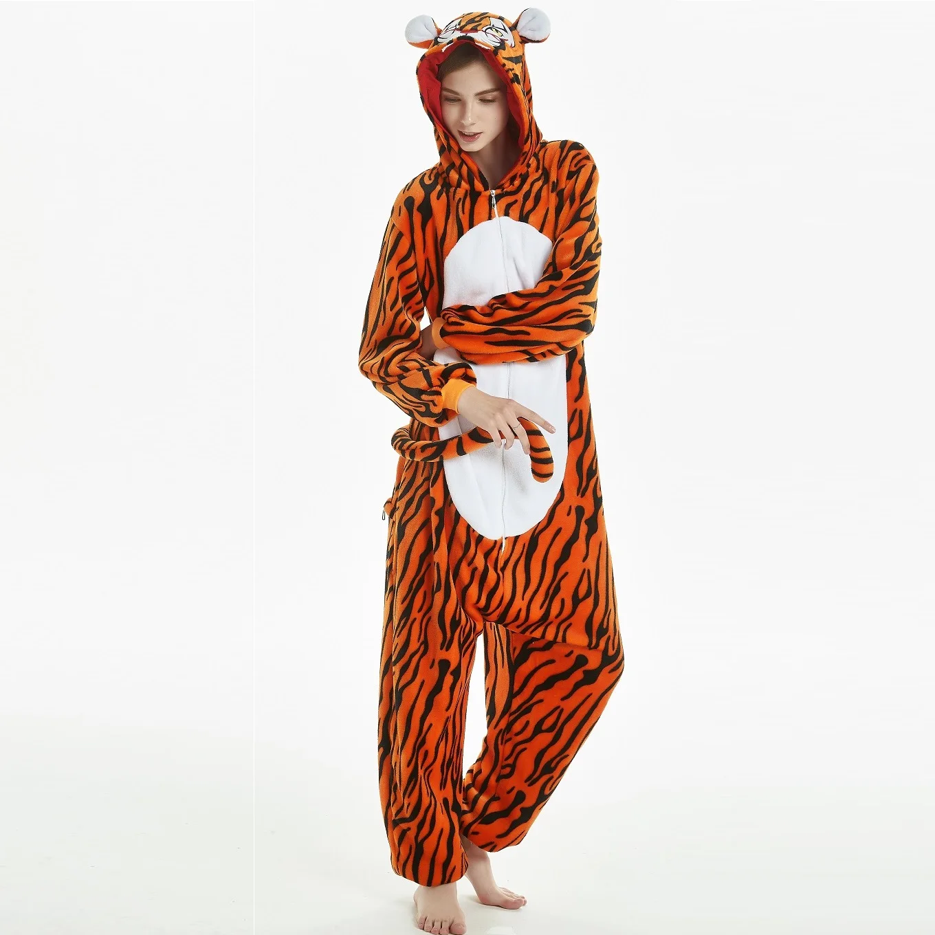 IN-STOCKED Retail Wholesale Animal Onesies Christmas Pajamas Cartoon Costume Adults Pajamas Manufacturers Tiger Lion Dinosaur