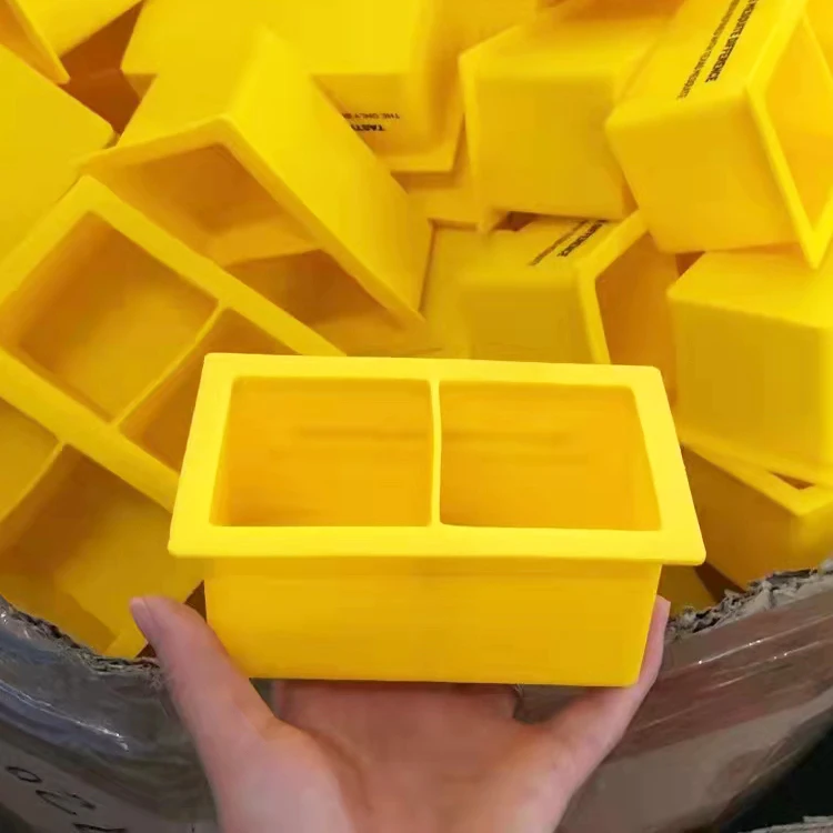 Wholesale custom Large Size logo 2 cavities cavities silicone ice cube tray mold