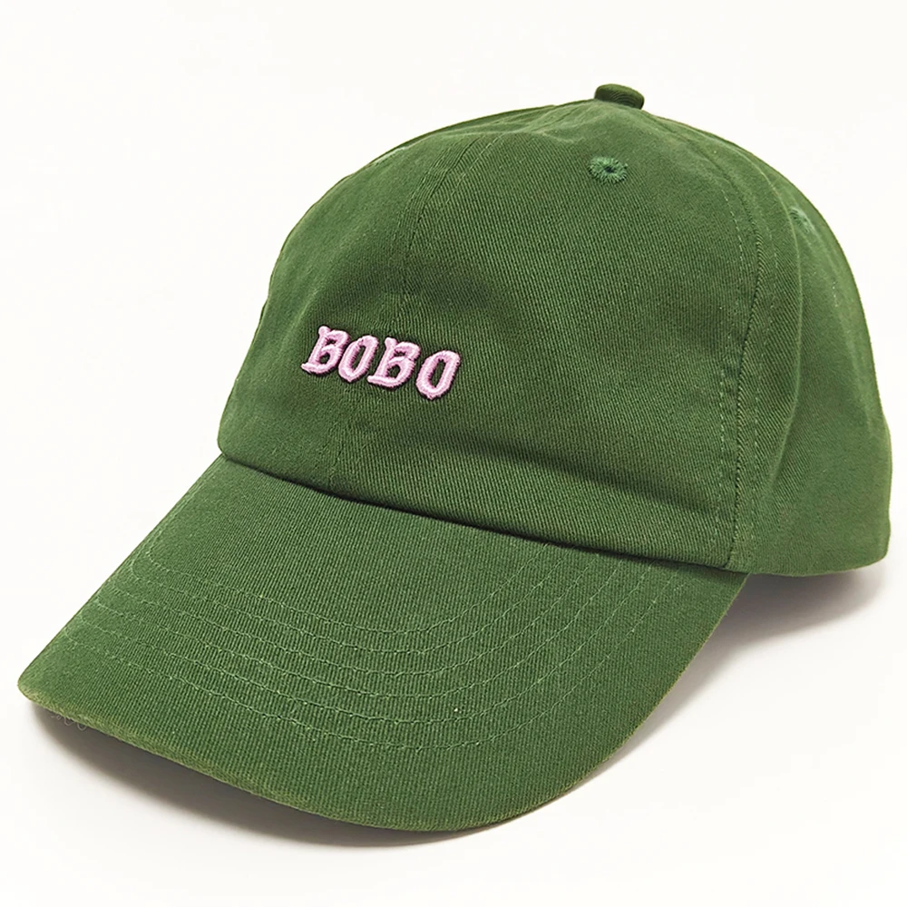 Custom dad hat cap Good Quality Black With Green Two Toned 6 Panel fashion Curved Brim Sap Label Suede unstruct Baseball Cap Hat