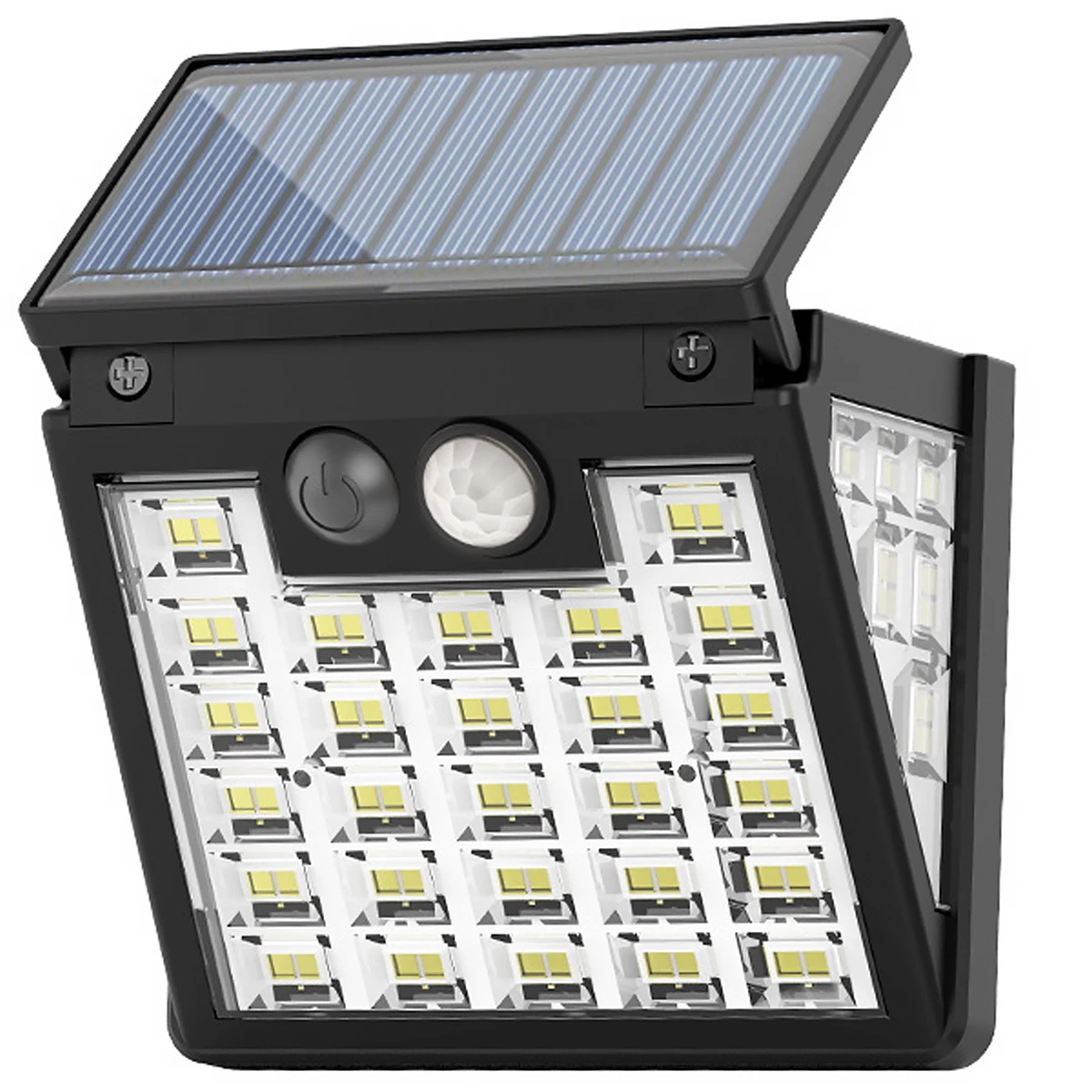 New Solar Powered Led Motion Sensor Solar Garden Led Rotating Wall Light Wireless Lights Outdoor Waterproof Solar Wall Lamps