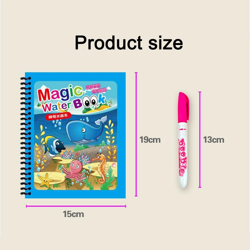 ULi Magic Drawing Book Water Coloring Book Doodle Board Drawing Toy with Pen Painting For Children Education