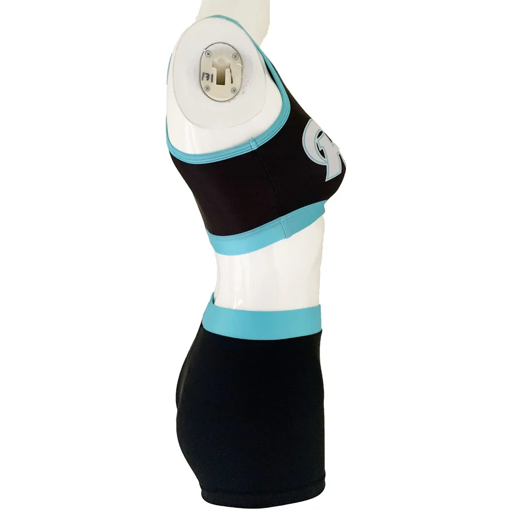 2020 girls cheerleader cheerleading practice wear training sports bra and shorts