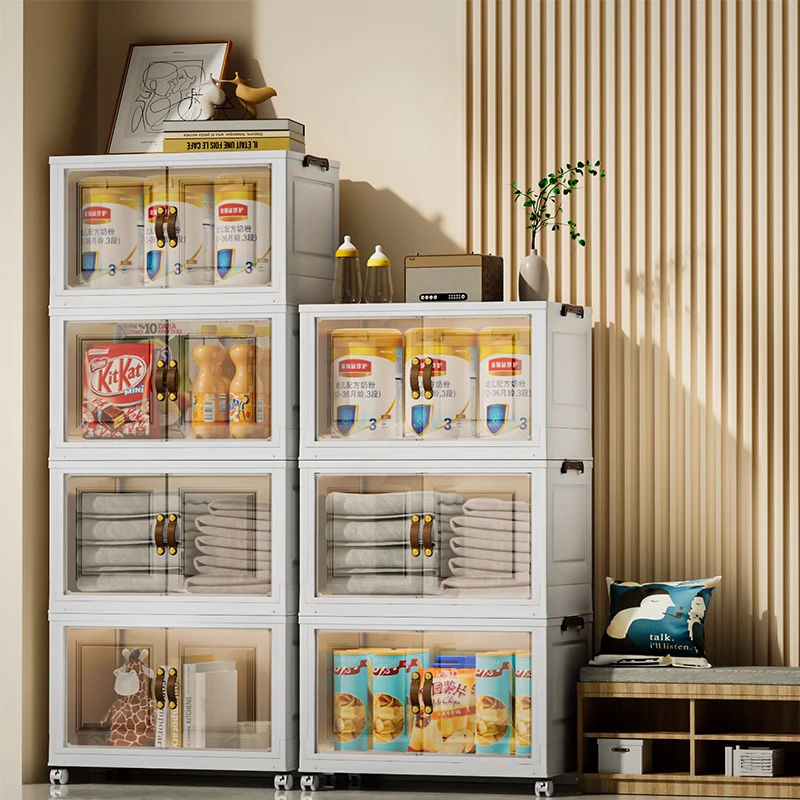 Stackable Clothes Plastic  Drawer Storage Container Storage Basket Shelf Box for Closet Wardrobe Organizer