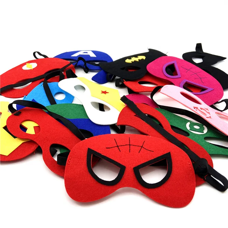 Factory direct wholesale dinosaur felt mask superhero felt masks white face mask felt