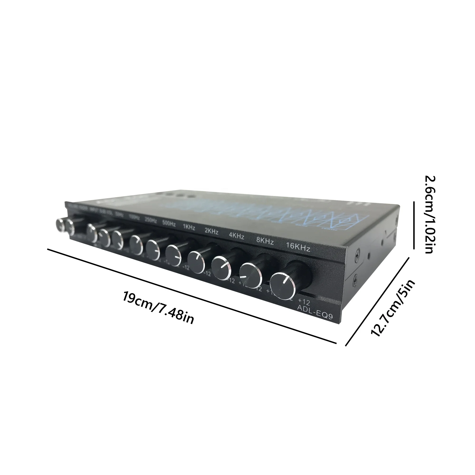 QMF-EQ9 Multifunctional parameter with dual microphone input high-end car audio equalizer amplifier with 49 frequency bands adju