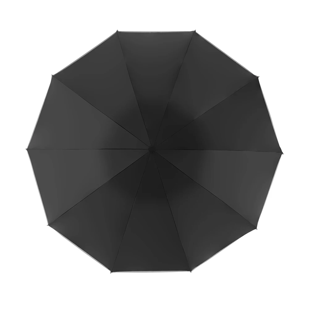 Three Folding Button Innovative Solar Umbrella With Reflective Strip To Automatic Led Light Reverse Rain Umbrella