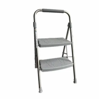 2023 new style two step household ladder stainless steel step ladder with 150kgs safe standard for home use