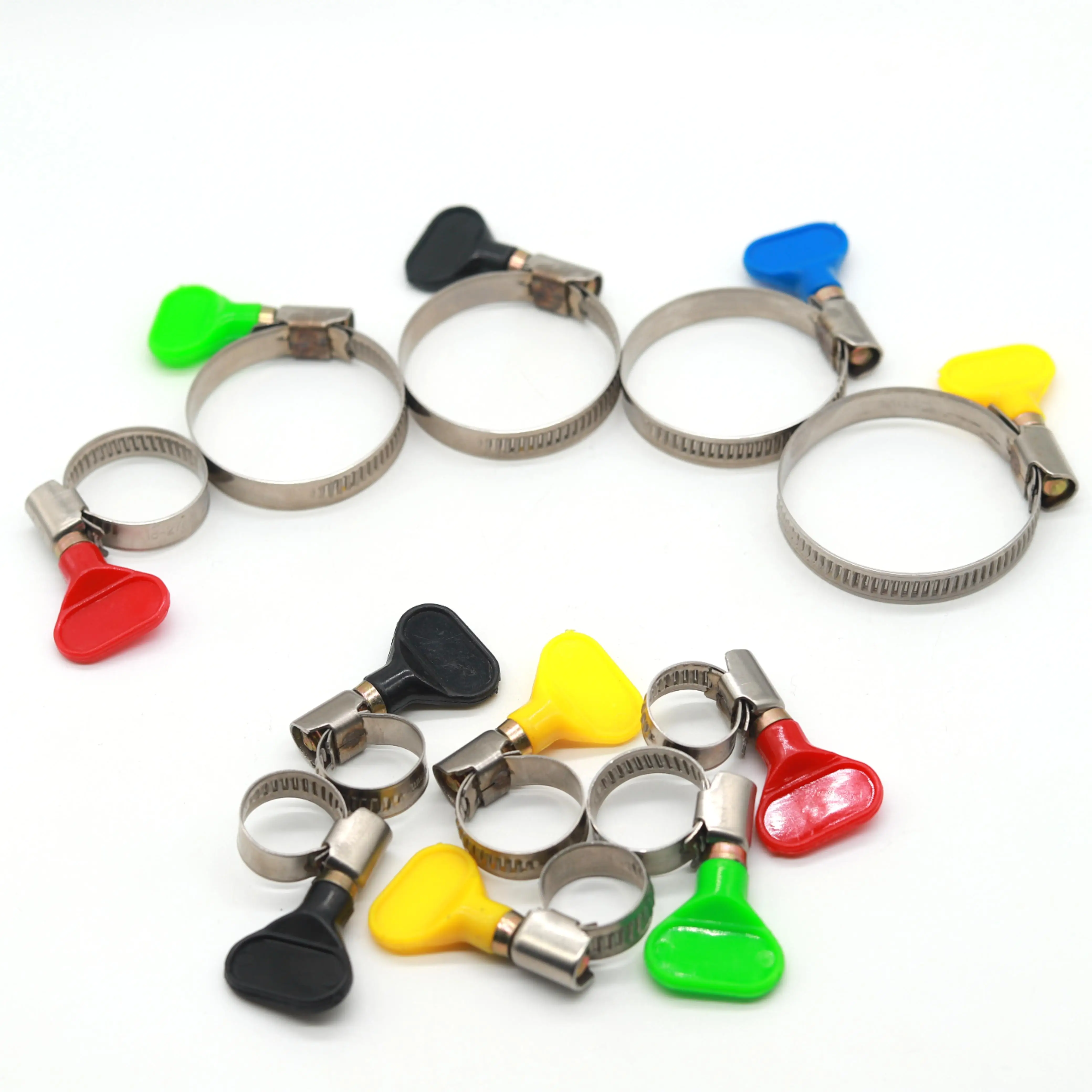 6~12mm to 289~311mm Stainless Steel Metal Butterfly Handle hose clip adjustable clamping Ring bolt clamp