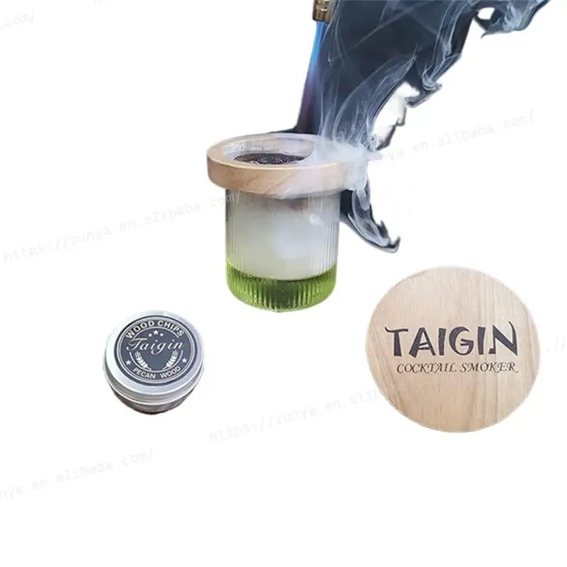 Whiskey Smoker Kit with Torch 6 Flavors Wood Chips, Cocktail Smoker Infuser Kit, Old Fashioned Drink Smoker Kit