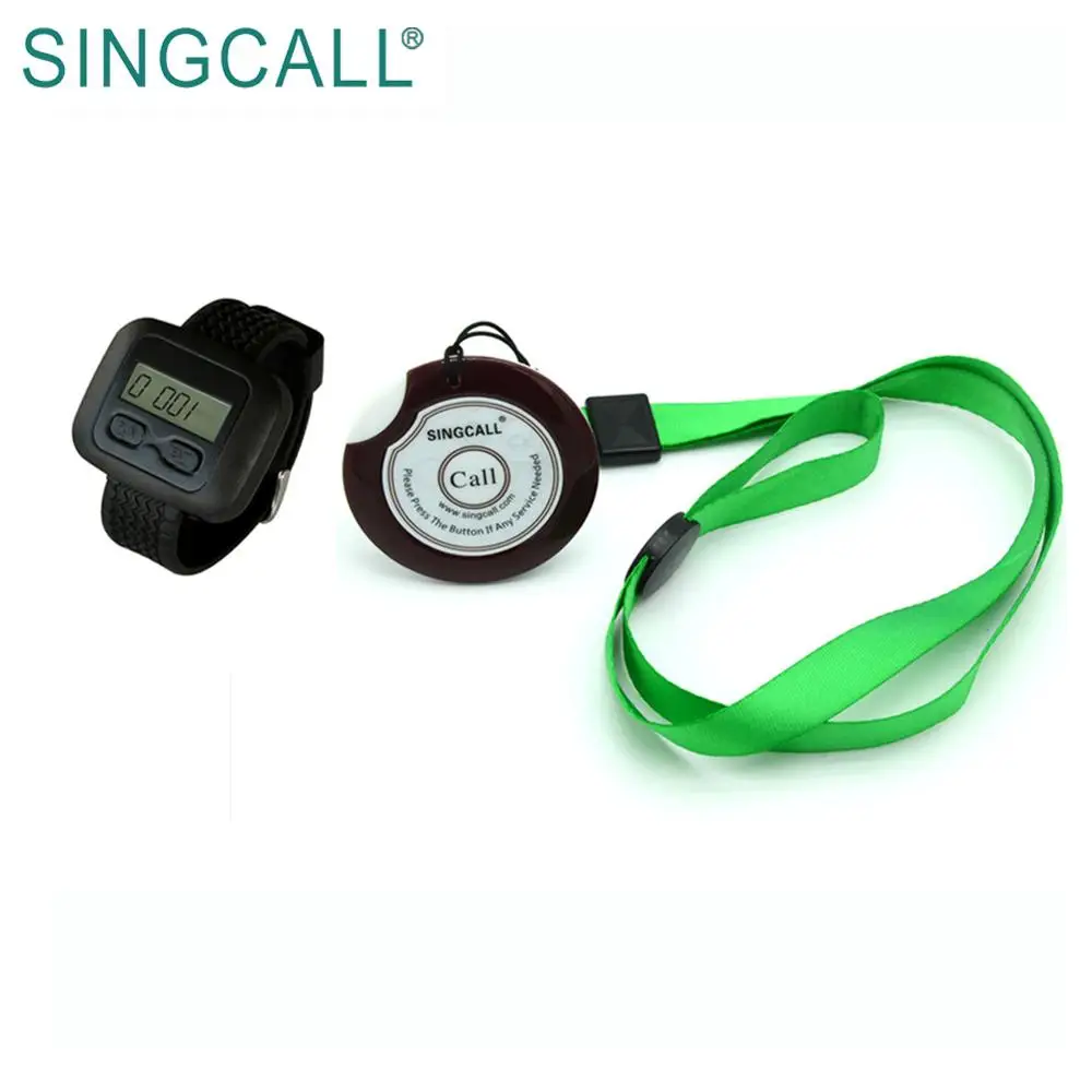 Беспроводной зуммер SINGCALL с веревкой наручные часы ресивер пейджинговой системы